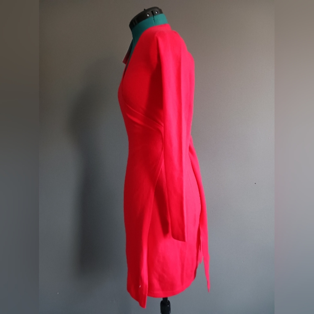 NWT Diane von  Furstenberg Cashmere/ Woll Red Wrap Dress Size P - Picture 5 of 10